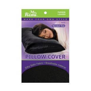 Annie Ms Remi Satin Pillow Cover Black for wholesale by KT Supply
