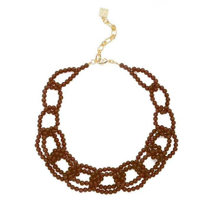 ZENZII Jewelry – Großhandel Perlenkette – Halskette mit Glasperlen und Gliederhalsband2