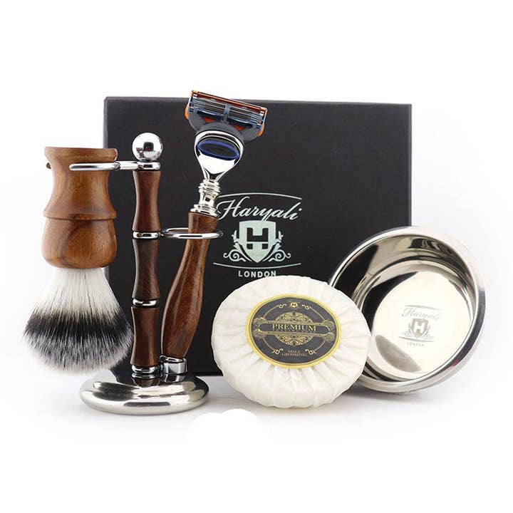 Haryali London - Wholesale Shaving Set/Kit - Men's - Haryali's Wooden Shaving Set3