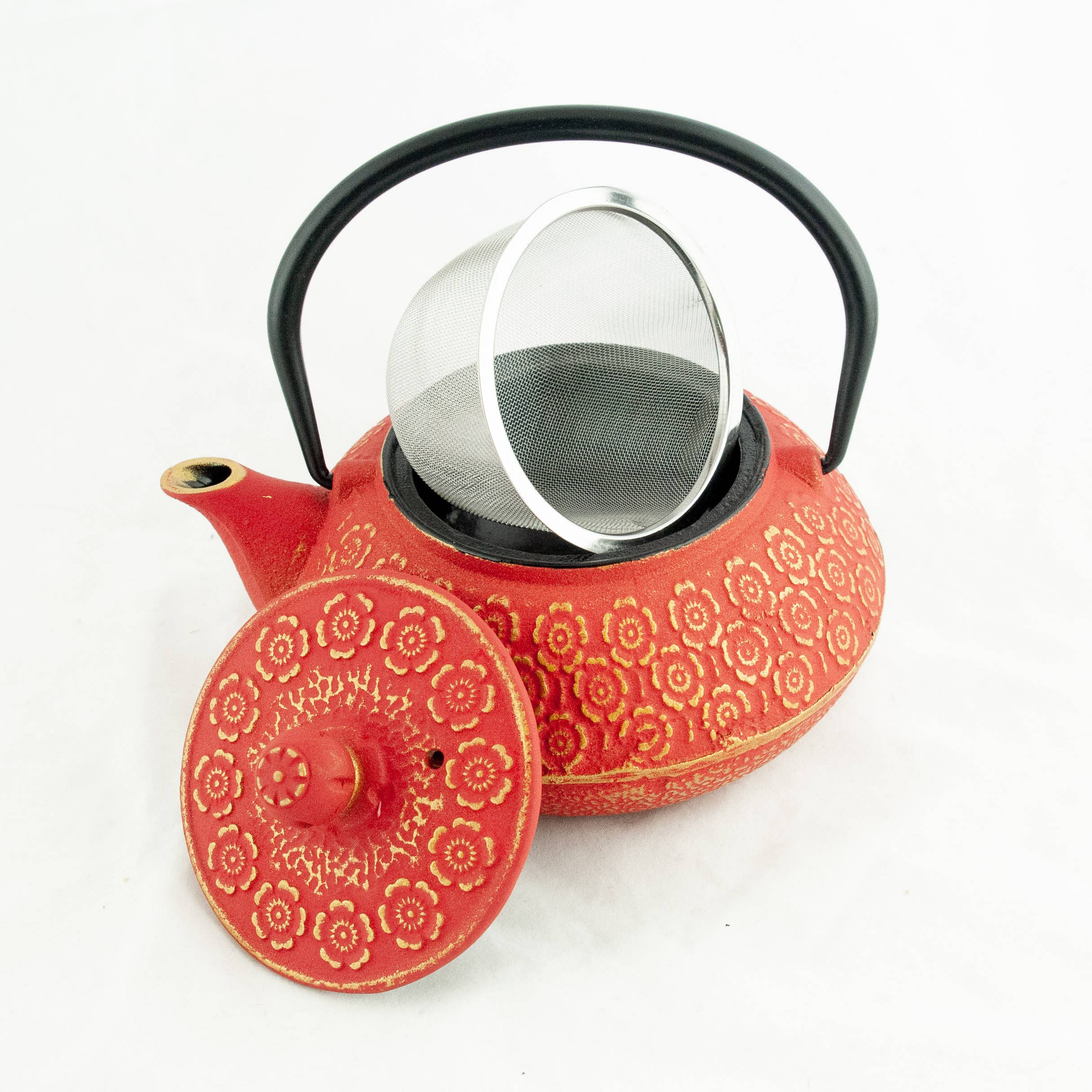 Boulder Tea Company - Wholesale Tea Pot - Red Cast Iron Teapot2