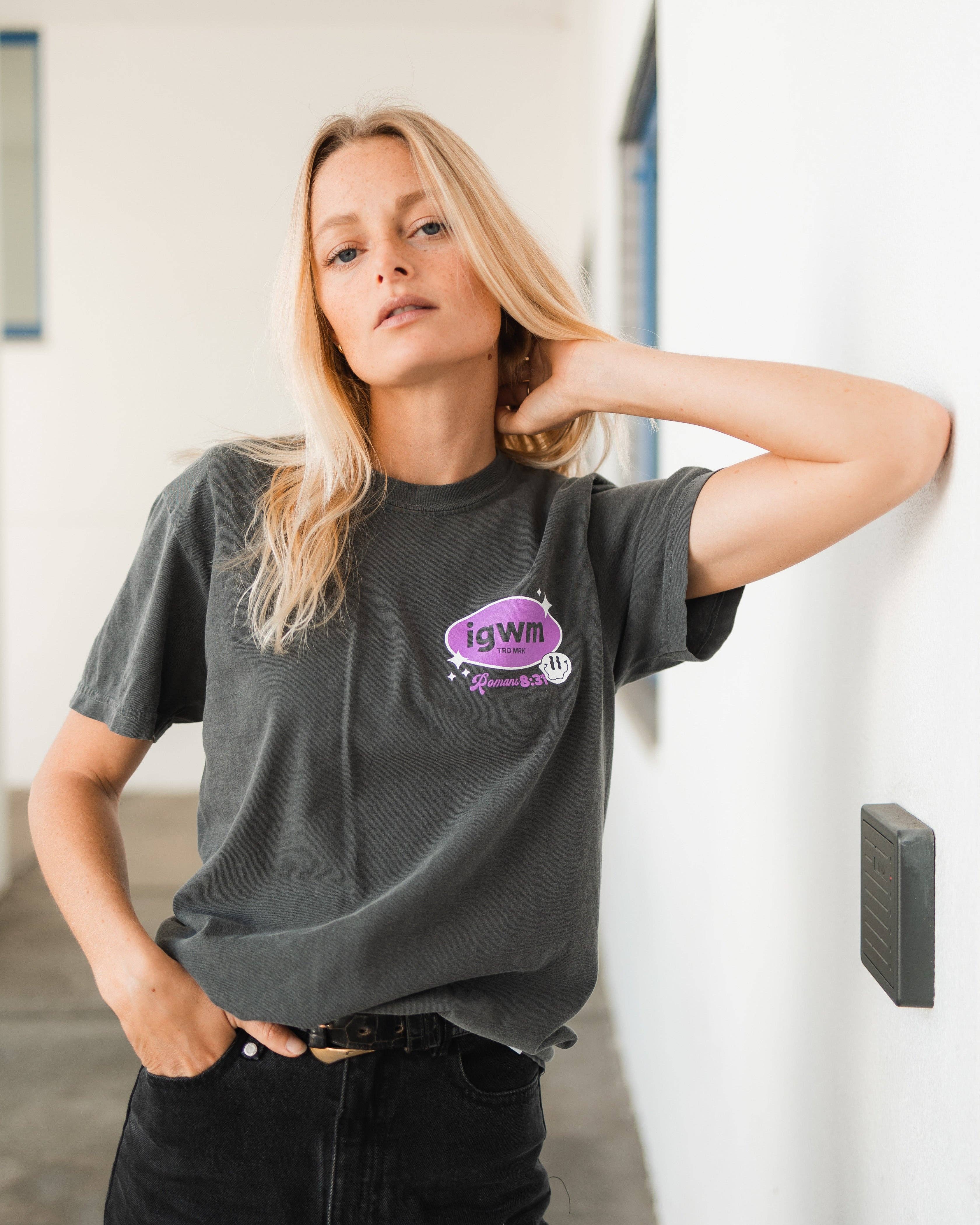 In God We Must – wholesale Screen printed t-shirt – unisex – Romans Mineral Wash Premium Pepper Tee3