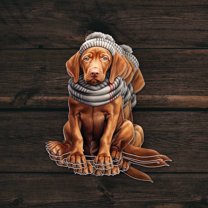 Pet Sticker | Vizsla Breed Graphic | Weatherproof Vinyl for wholesale by PiggyPrintStickers