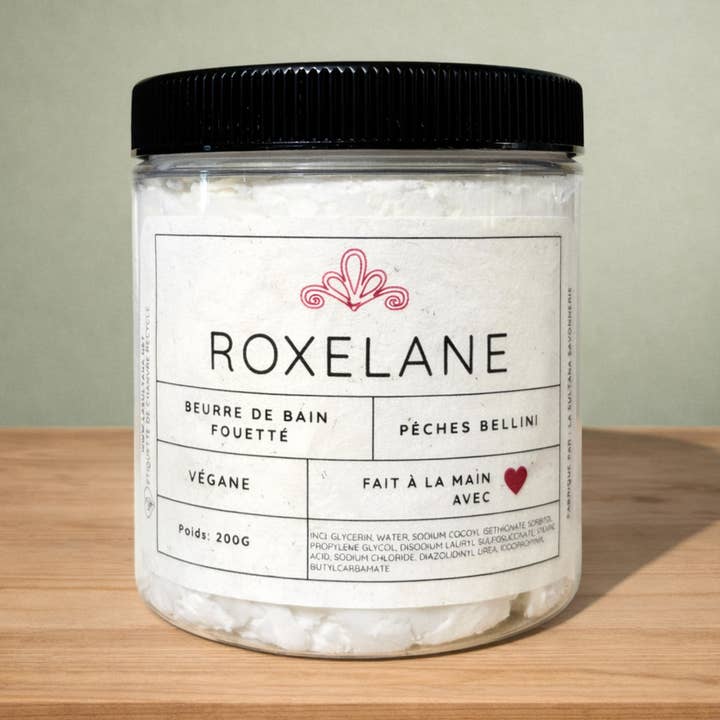 ROXELANE whipped soap Bellini peaches for wholesale by La Sultana