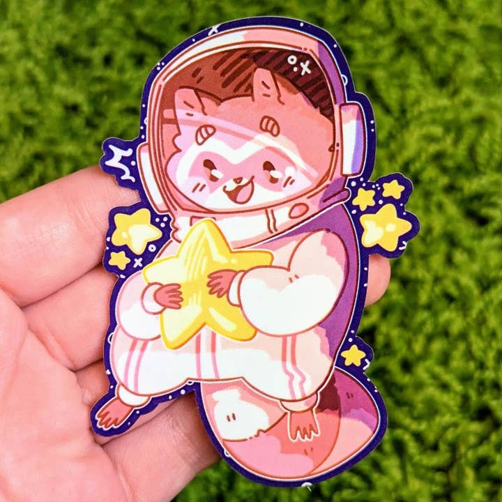 Milky Tomato - Wholesale Sticker - Space Raccoon Stickers!