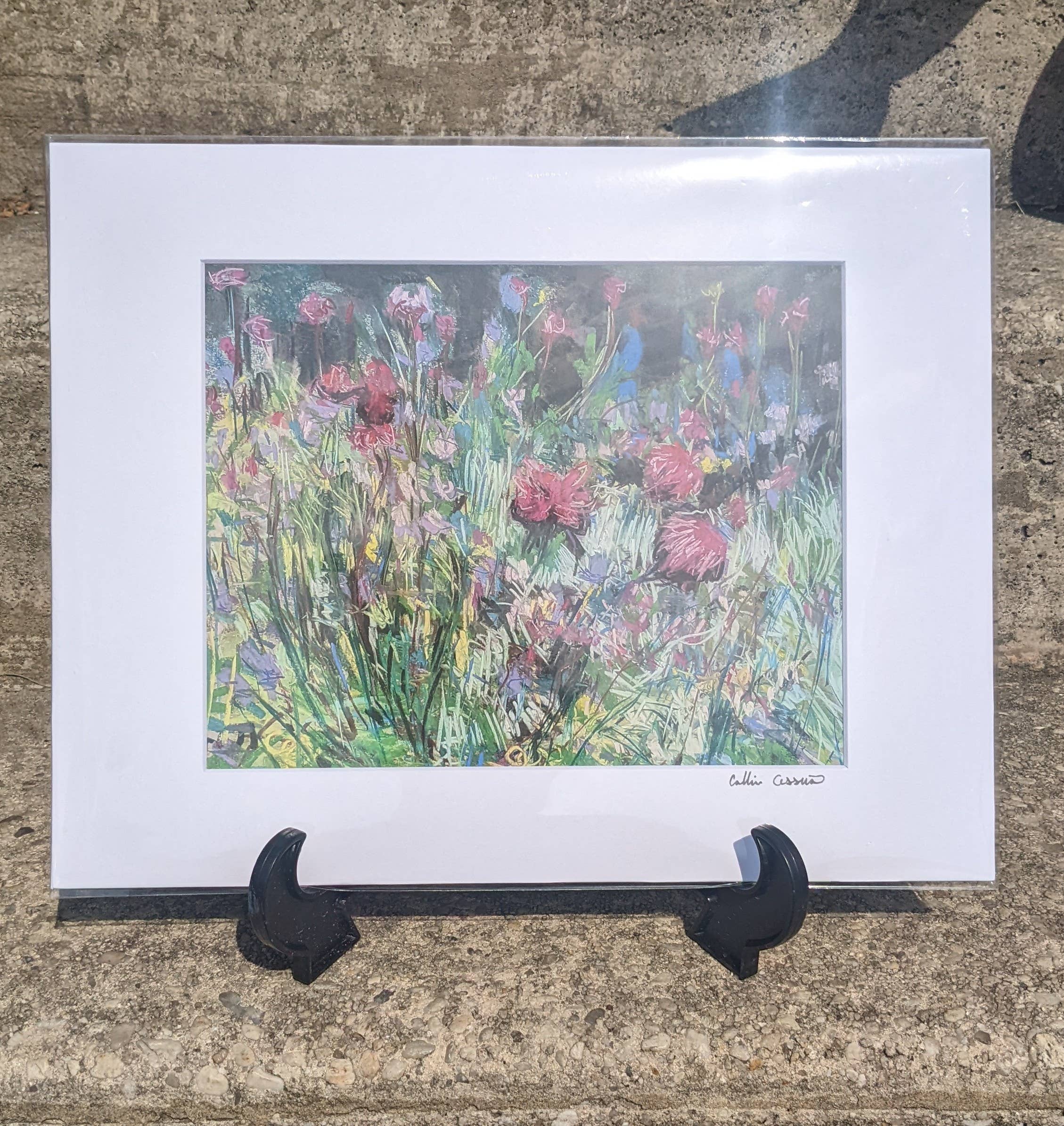 Collin Cessna Artwork - Vente Affiche d'art - Impression mate « Magenta Dahlias », 8 x 10 pouces par Collin Cessna2