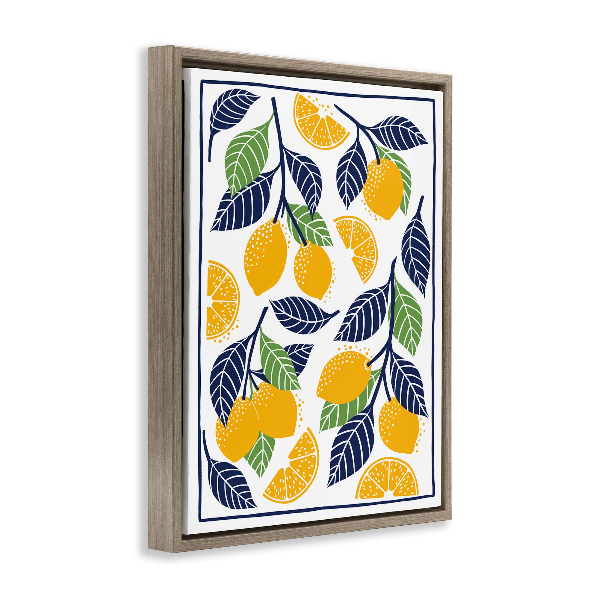Stupell Industries – wholesale Wall sign – Mediterranean Lemons Pattern - Framed Wall Art18
