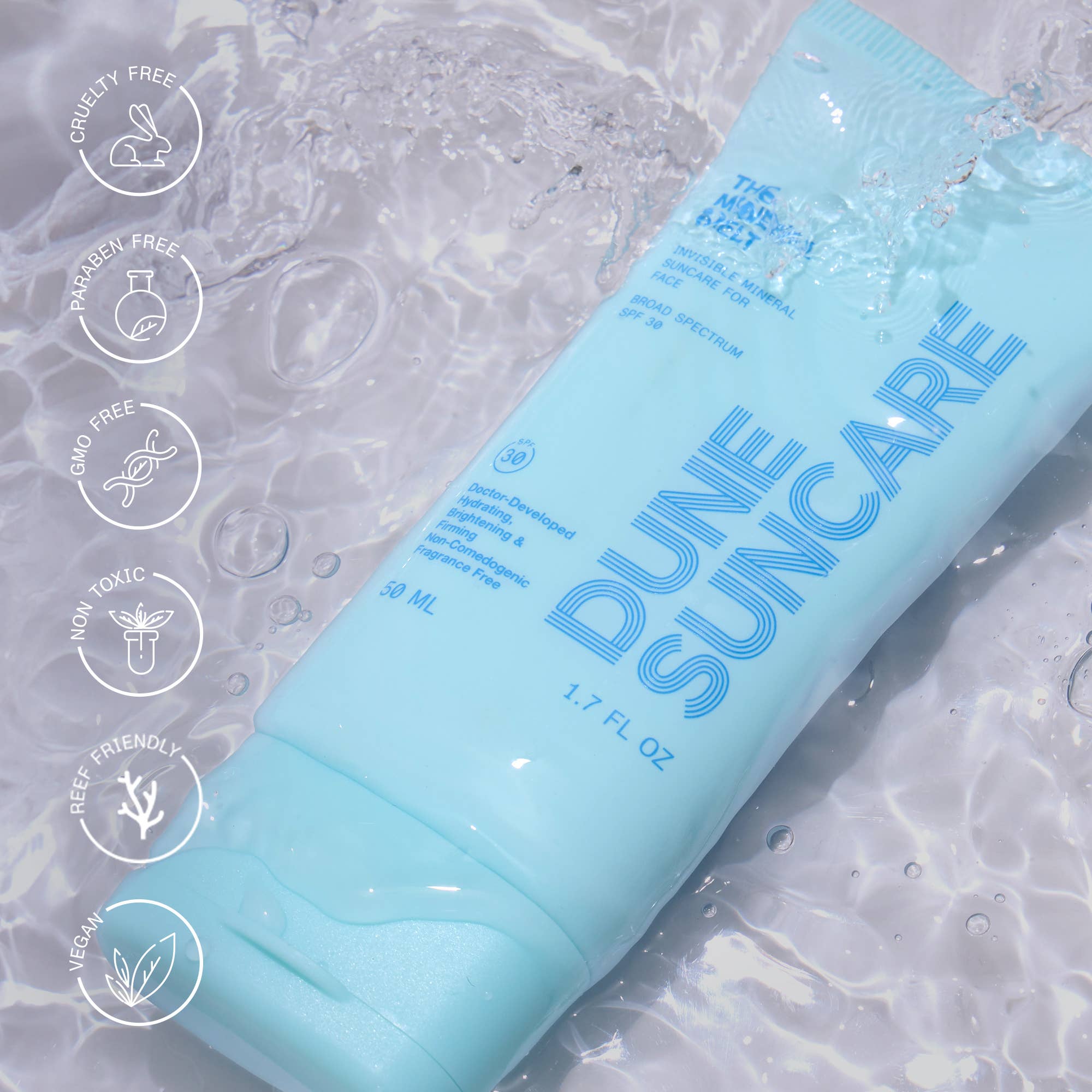 DUNE Suncare - Wholesale Sunscreen - The Mineral Melt - Clear Mineral Sunscreen for Face (SPF 30)1