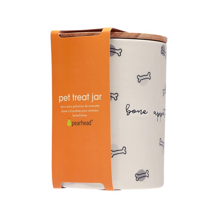 Pearhead - Wholesale Pet Treat Jar - Dog - Bone Appetite Ceramic Treat Jar7