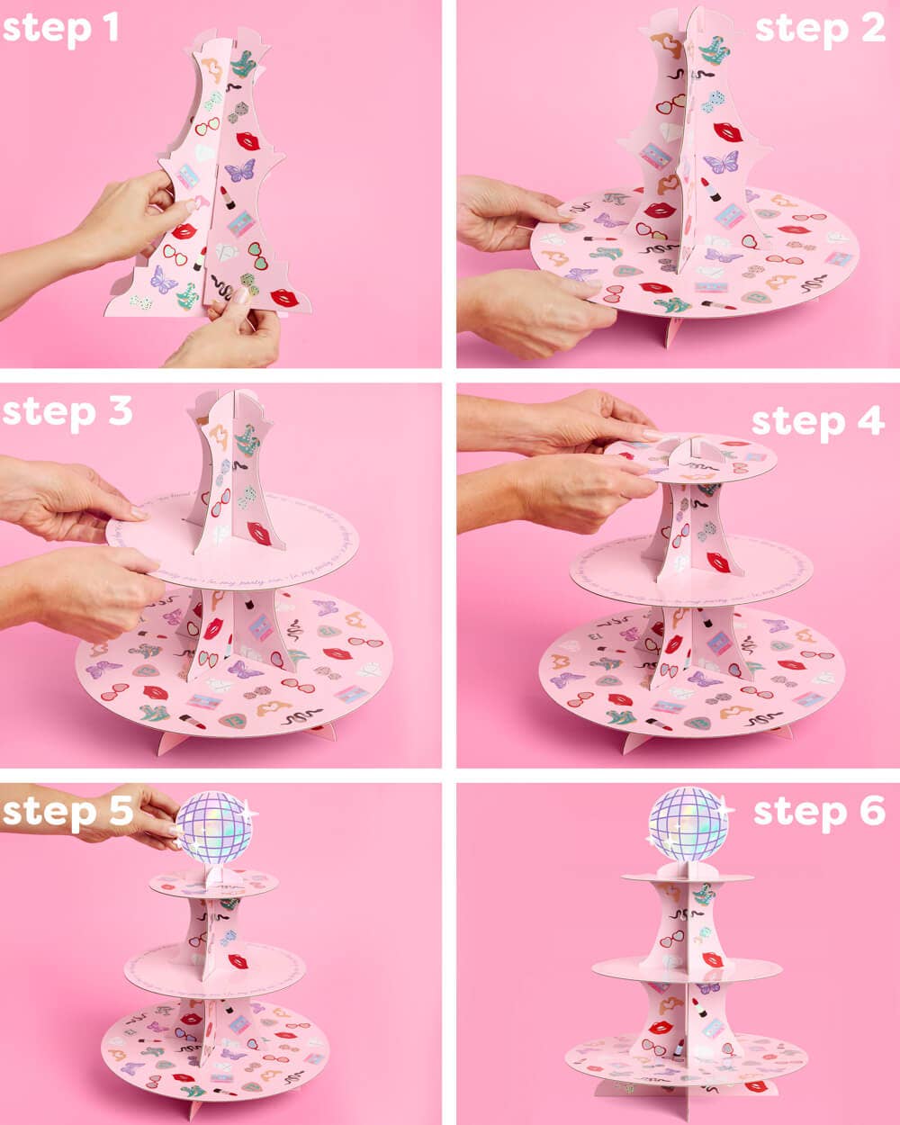 xo, Fetti - Wholesale Cake/Cupcake Topper - Party Era Cupcake Tower - 3 tiered display, dessert stand7