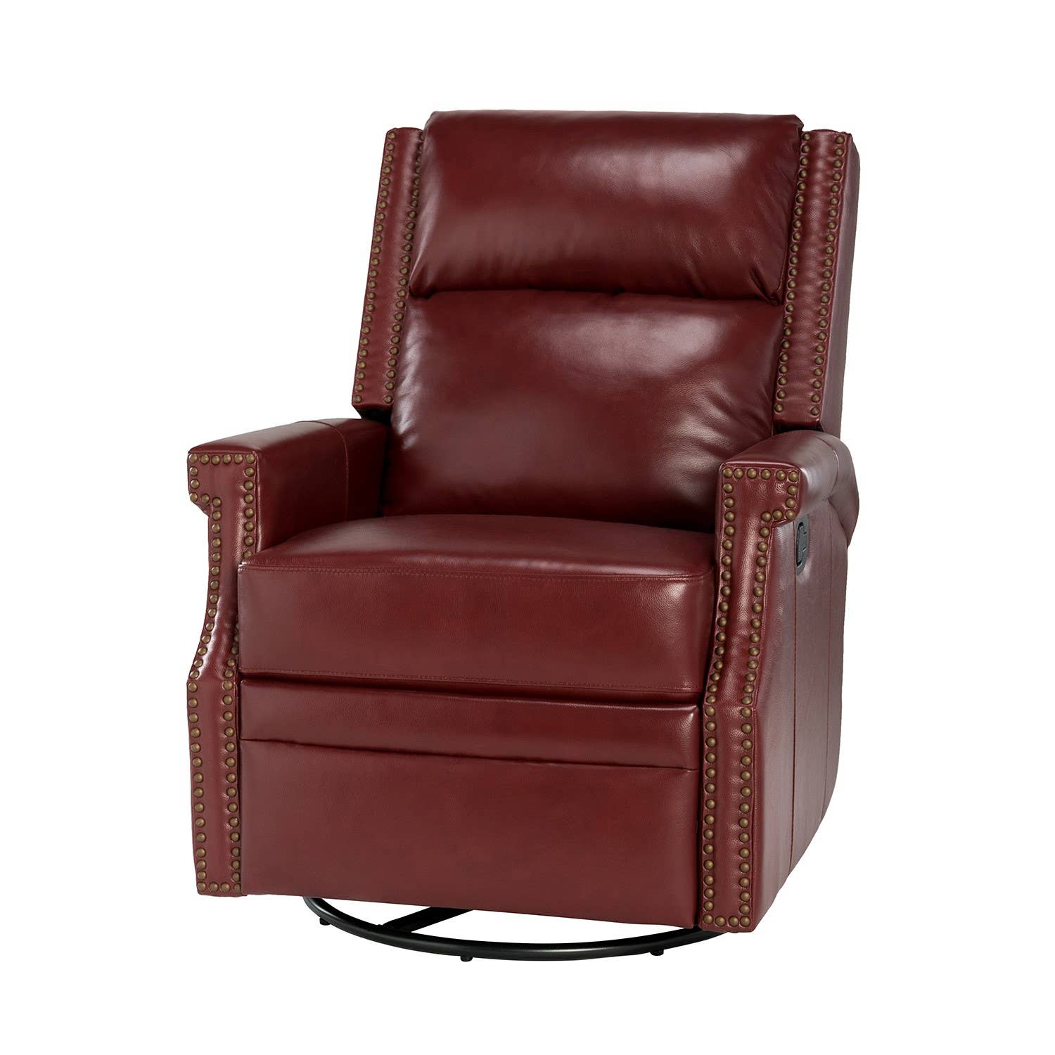 Karat Home - Wholesale Chair - Louise Genuine Leather Swivel Rocker Recliner5