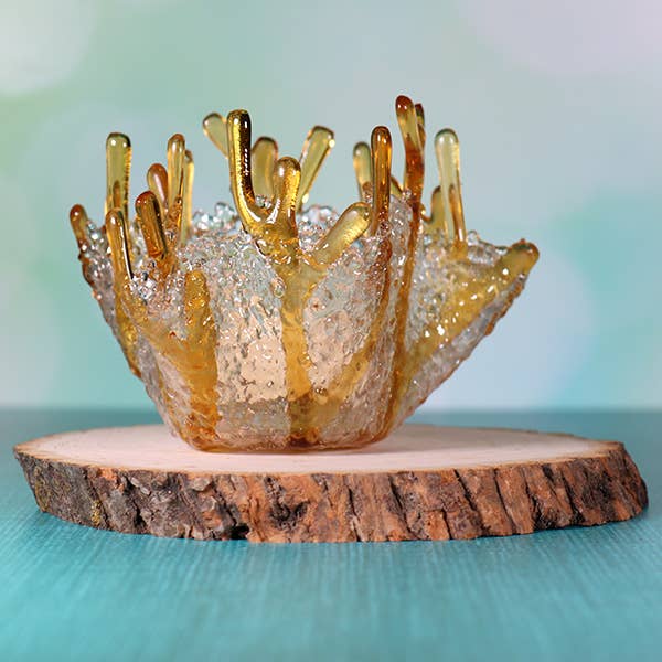 Living in Glass Houses - Wholesale Candle Holder - Coral Tealight Candle Holder