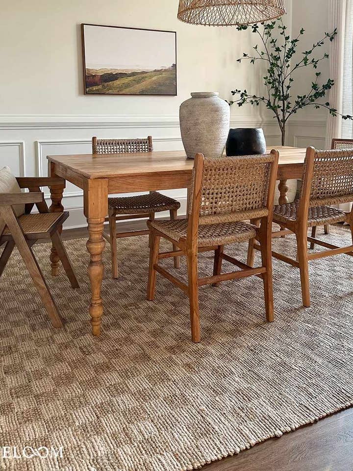 Ionut Checkered Jute Area Rug for wholesale by Eastern Woven