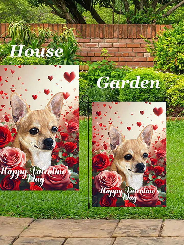 Chihuahua Tan Lisse - Drapeau de Maison Valentine pour la vente par Best of Breed Products