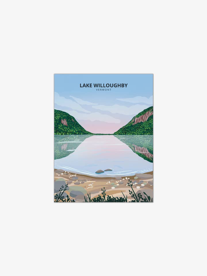 Lake Willoughby Print - Green Mountains, Vermont for wholesale by Boreas Design Shop