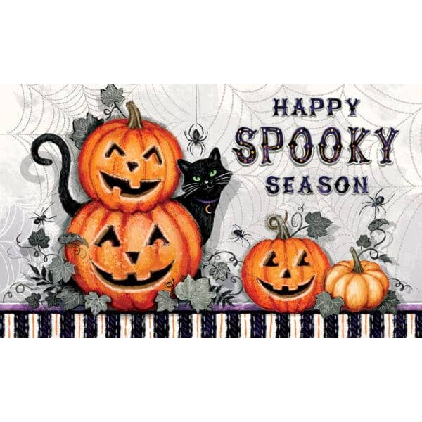 Custom Decor - Wholesale Door Mat - Mat-Cat and Pumpkins