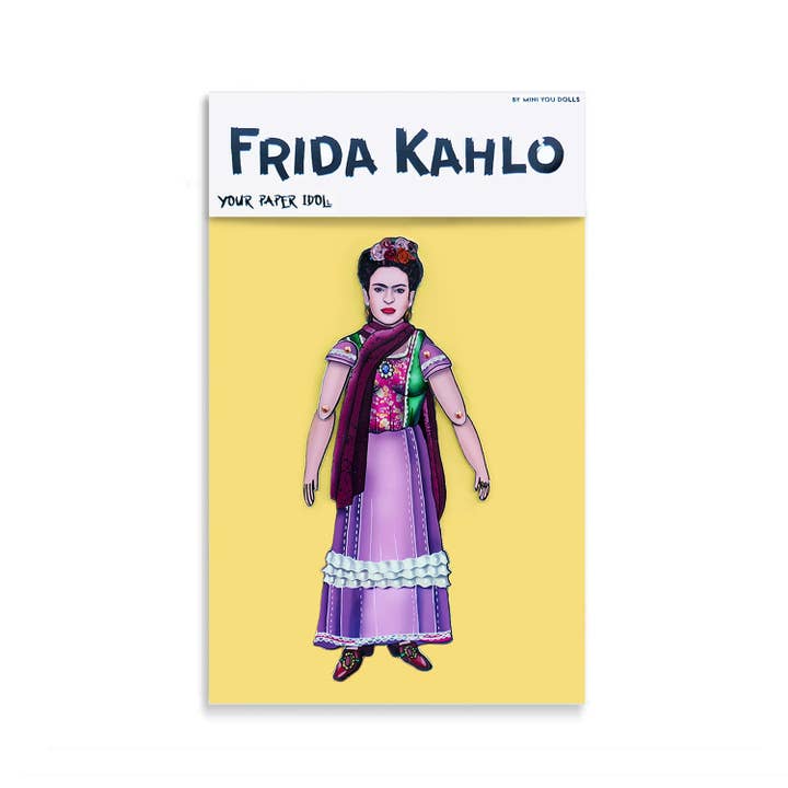 THE PAPER IDOLL – Engroshandel Magnet – Posable køleskabsmagnet eller sæt Frida Kahlo | Celebrity Paper Doll | Mexicansk kunstner