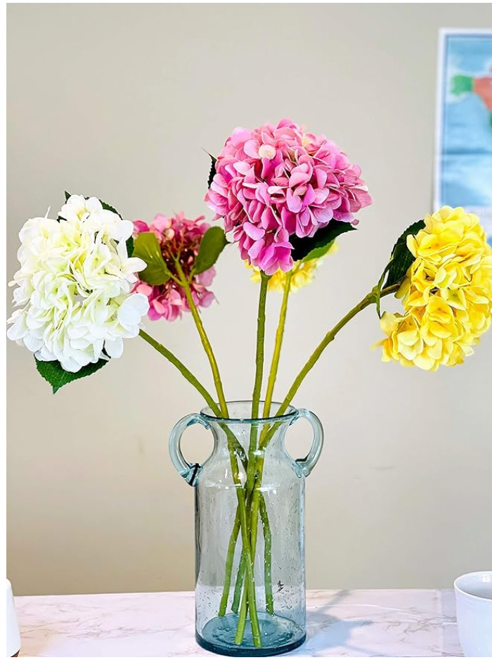 Noah Decoration - Wholesale Vase - Farmhouse Double Ear Blue Tint Glass Vase Large medium small12