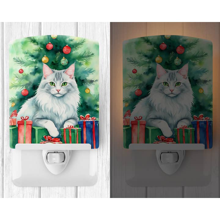 Gato angorá turco à luz noturna da árvore de Natal DAC726 por atacado de Caroline's Treasures