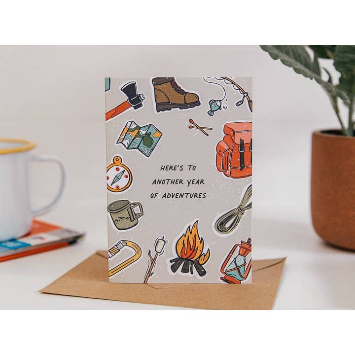 Golden Mountain – wholesale Birthday card – Adventure Anniversary and Birthday Card A6