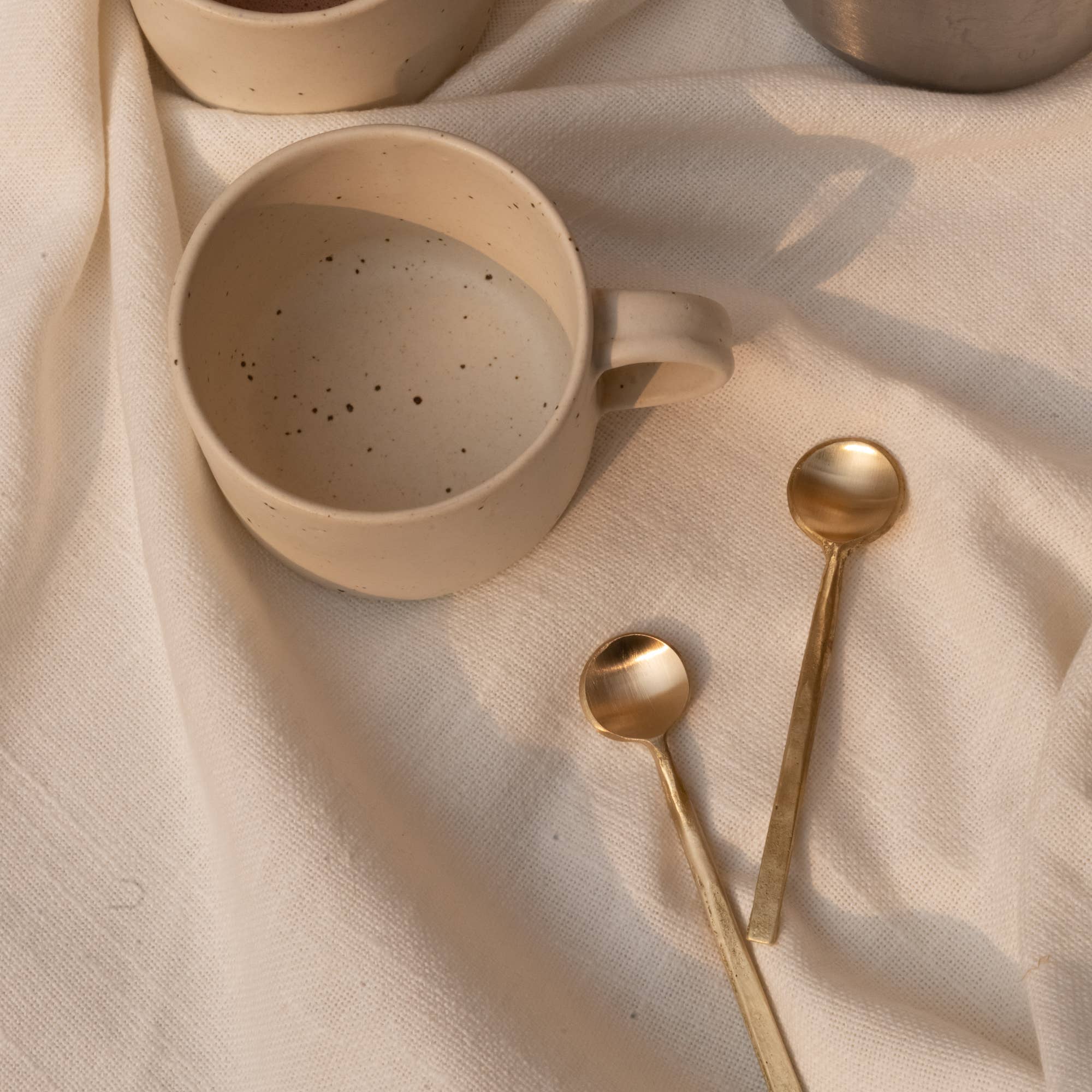Fleck - Wholesale Table Spoon (Cutlery) - Wabi Brass Coffee Spoon, Set of 41