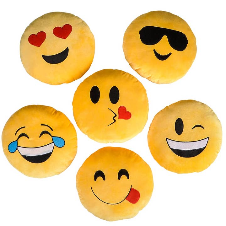 12" EMOTICON PILLOW LLB knuffels voor wholesale door La Luna Bella - Toys