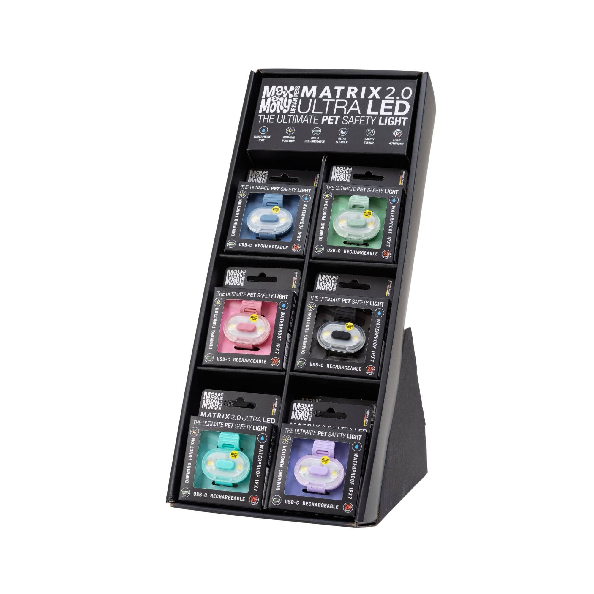 Max & Molly - Venta al por mayor Collar - Perros - Matrix 2.0 Ultra LED - Luz de seguridad para mascotas