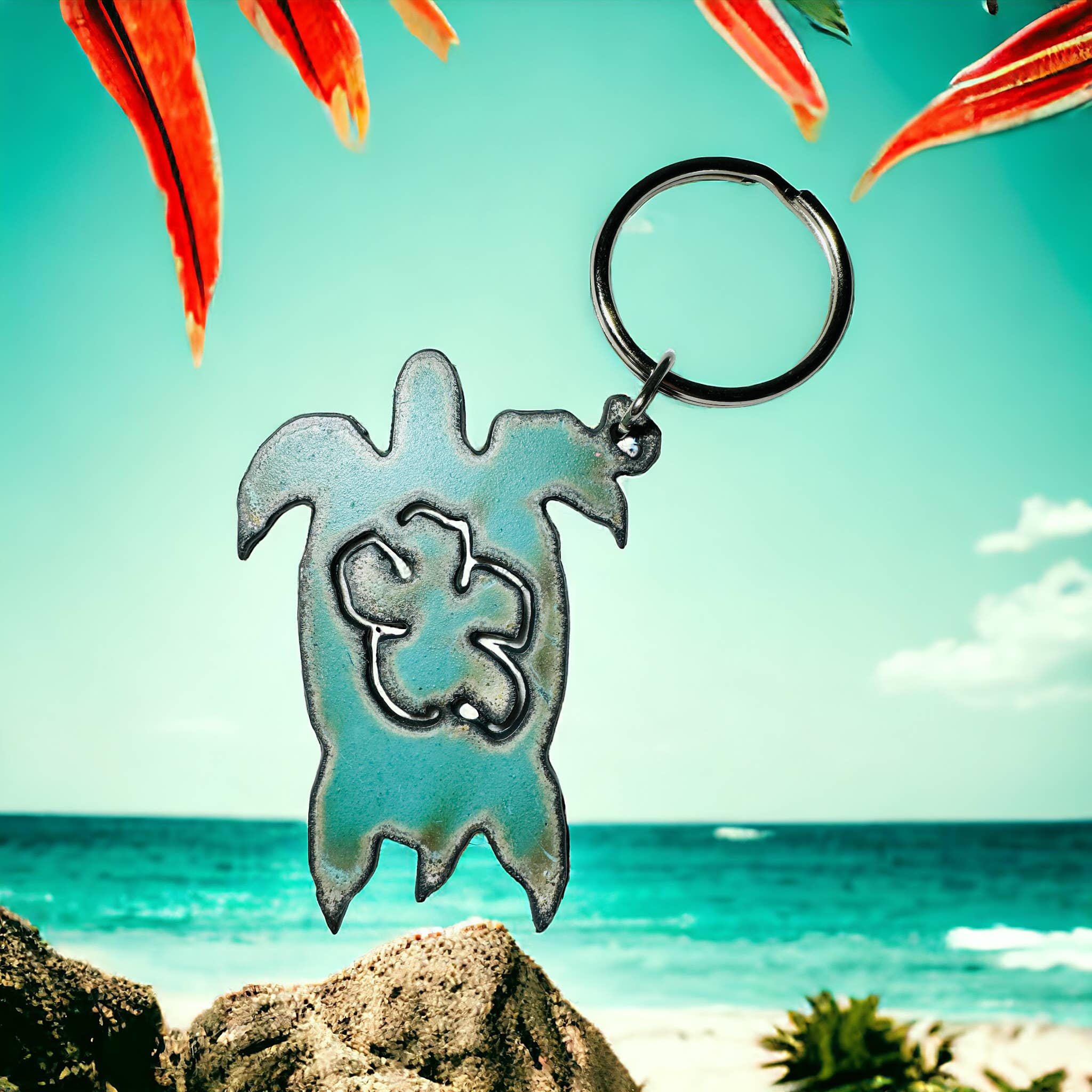 Iron Jewel - Wholesale Keychain - Unisex - Sea Turtle keychain metal tourist souvenir nautical coastal1