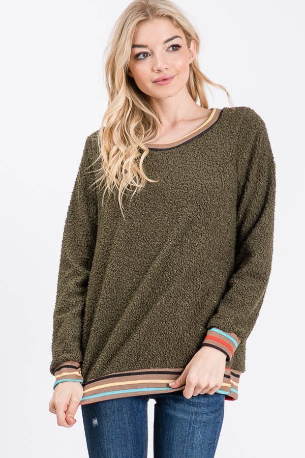 lovely melody - Vente Pull en maille – femme - 7852-Sweat-shirt ours en peluche17