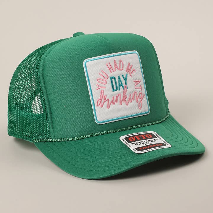 Fashion City - Vente Casquette de camionneur – unisexe - Casquette à filet avec écusson brodé "You Had Me At Day Drinking"4