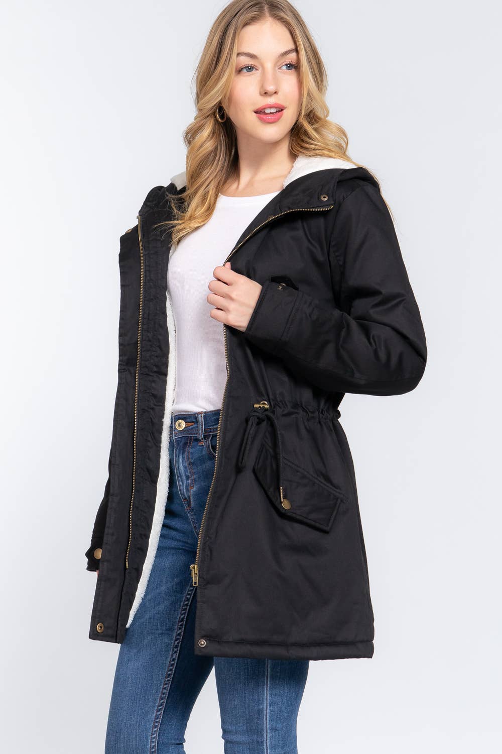 Active Basic | Active USA - Vente Veste – femme - Veste utilitaire à capuche en peluche doublée polaire20