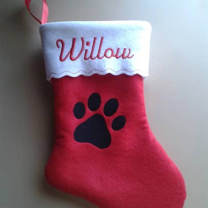 Holiday Traditions - Wholesale Holiday Stocking - 12 Embroidered Pet Christmas Stocking Dog0