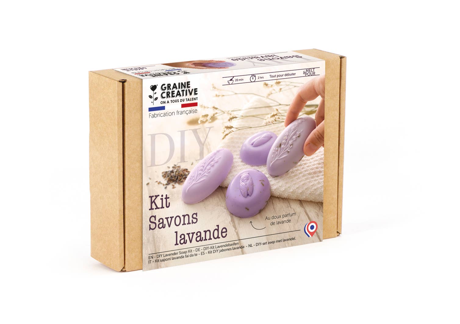 Graine Créative - Wholesale Knitting/Crochet Supplies - LAVENDER SOAP DIY KIT 196 x 144 x 45 mm1