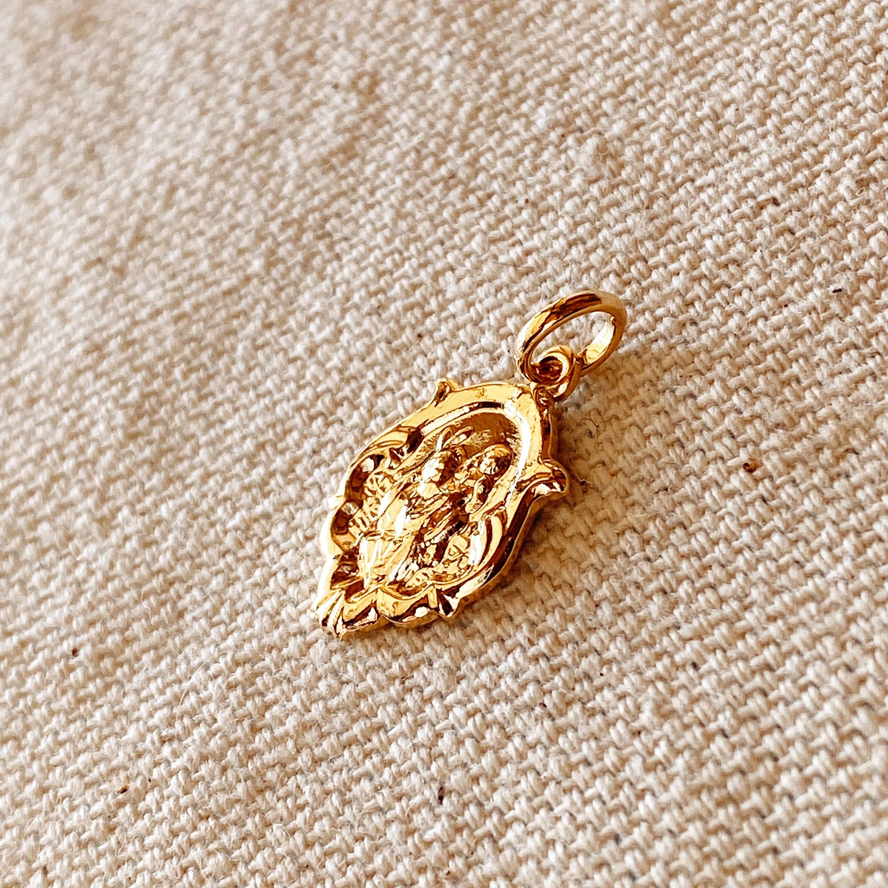 GoldFi - Wholesale Individual Charm/Pendant - 18k Gold Filled Saint Christopher Pendant5