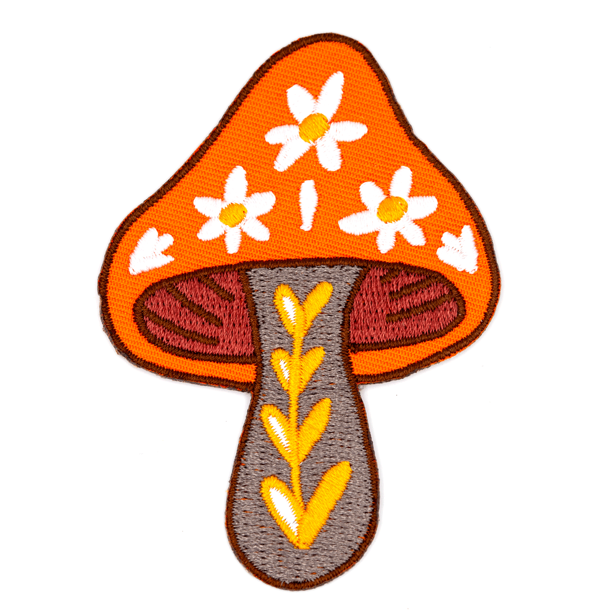 These Are Things - Wholesale Patch - Floral Mushroom Embroidered Iron-On Patch0