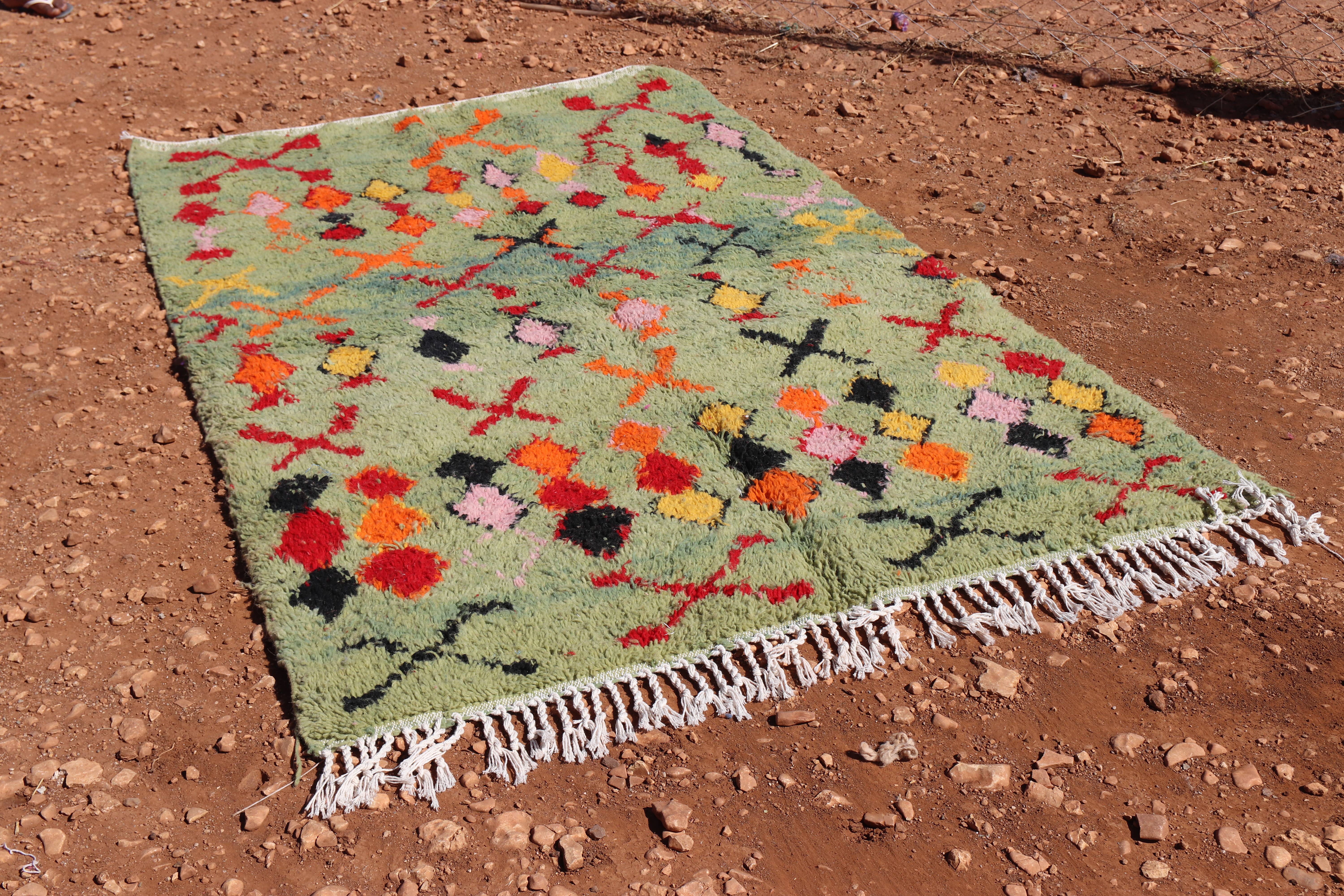 MUSMUSRUGS - Wholesale Rug Pad - Handcrafted Berber Moroccan Green Rug3