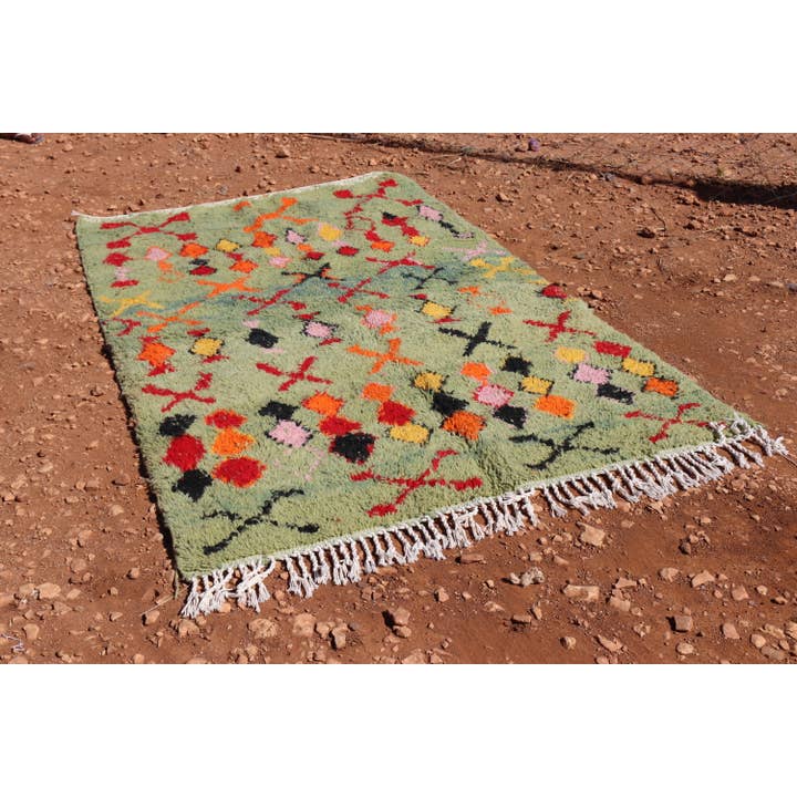 MUSMUSRUGS - Wholesale Rug Pad - Handcrafted Berber Moroccan Green Rug3