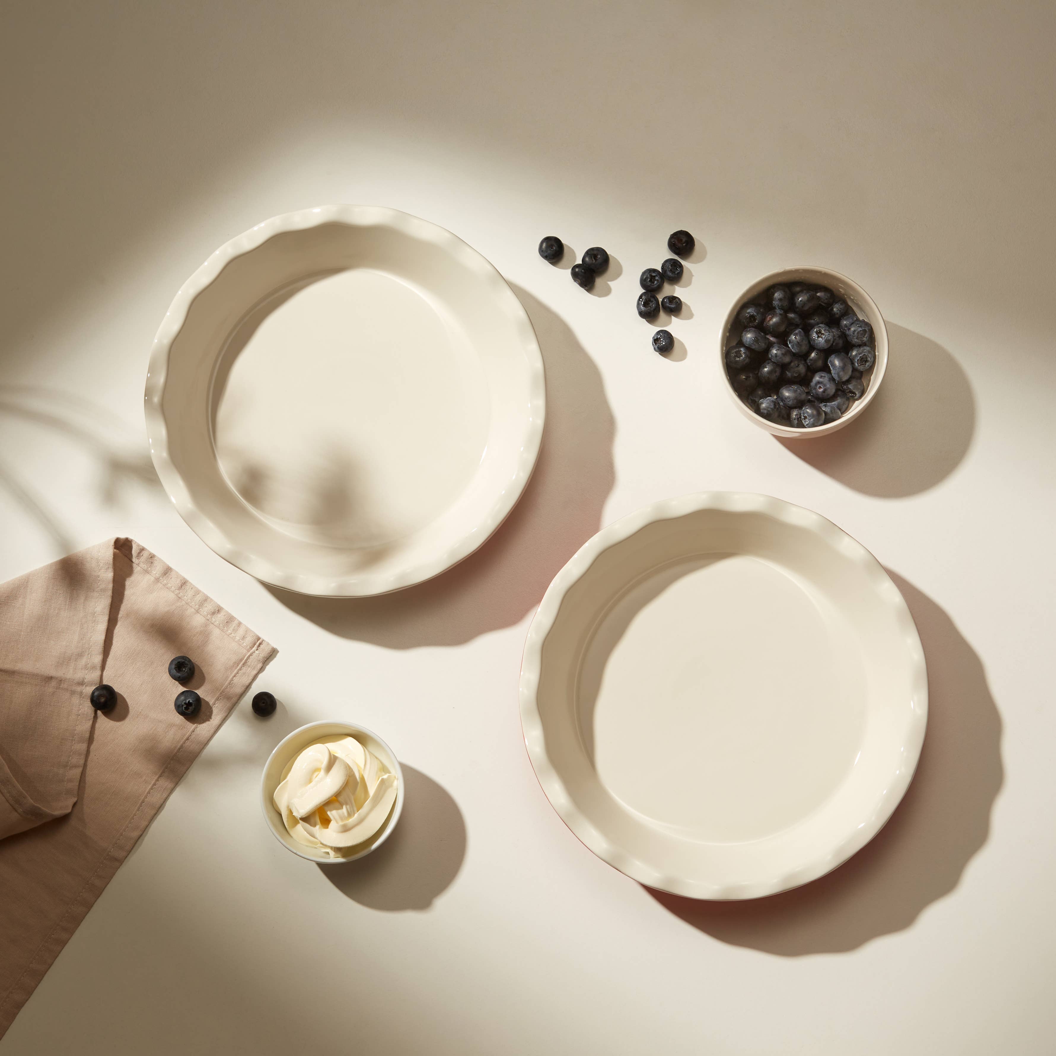 Kook - Wholesale Baking Dish - Kook Ceramic Deep Pie Dish with Wave Edge, 9 Inch1