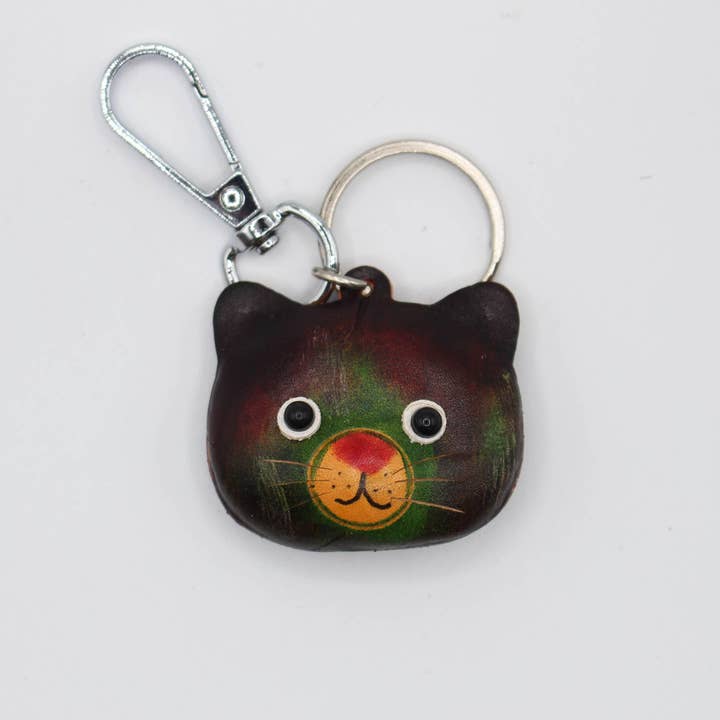 Sunflower Handmade leather inc - Wholesale Keychain - Women's - Assortment Leather Kitty Cat Key Chains12