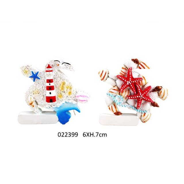 Faye - Wholesale Decorative Tabletop Object - Turtle Magnet Lighthouse Starfish Bordache 6X2Xh7 cm0