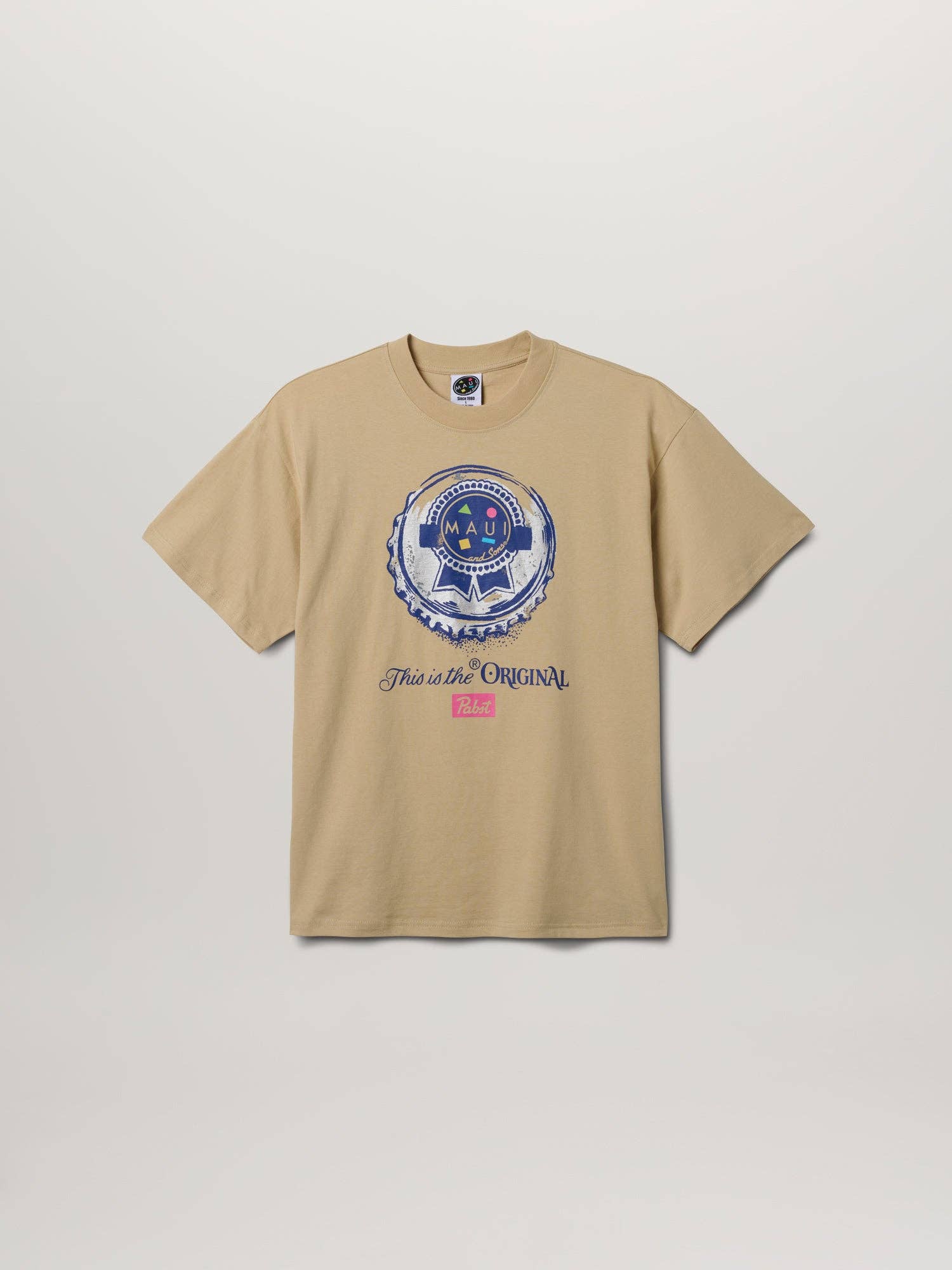 TAN Maui And Sons x Pabst Blue Ribbon This is the Original T-Shirt for wholesale on Faire0