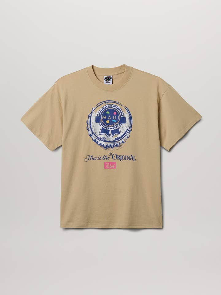 TAN Maui And Sons x Pabst Blue Ribbon This is the Original T-Shirt for wholesale on Faire0