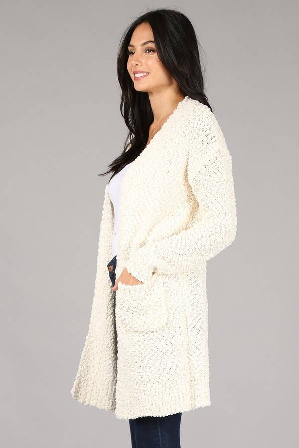 Oceanus Apparel - Wholesale Cardigan - Dames - OUG80160 Met Solid Popcorn versierde vesttrui14