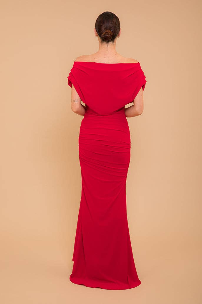 Atom Label – wholesale Klänning - Dam – STOCK Platinum klänning i rött3