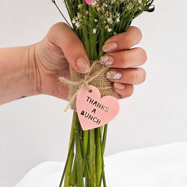 Thanks a Bunch Heart Bouquet Charm for wholesale by LaFilleCreative