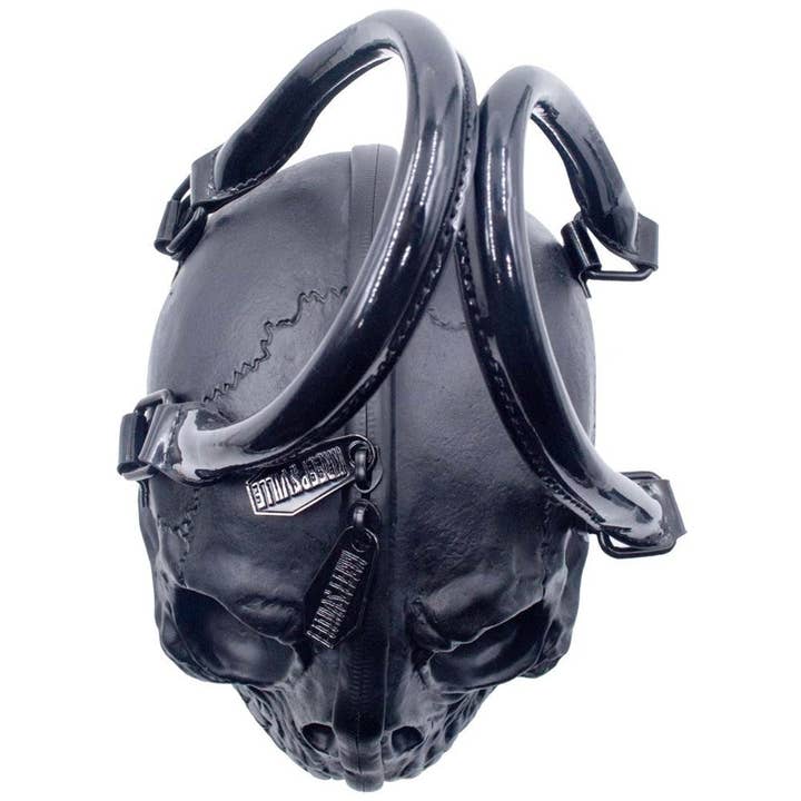 Kreepsville - Wholesale Top Handle Bag - Women's - Skull Handbag Purse Black1