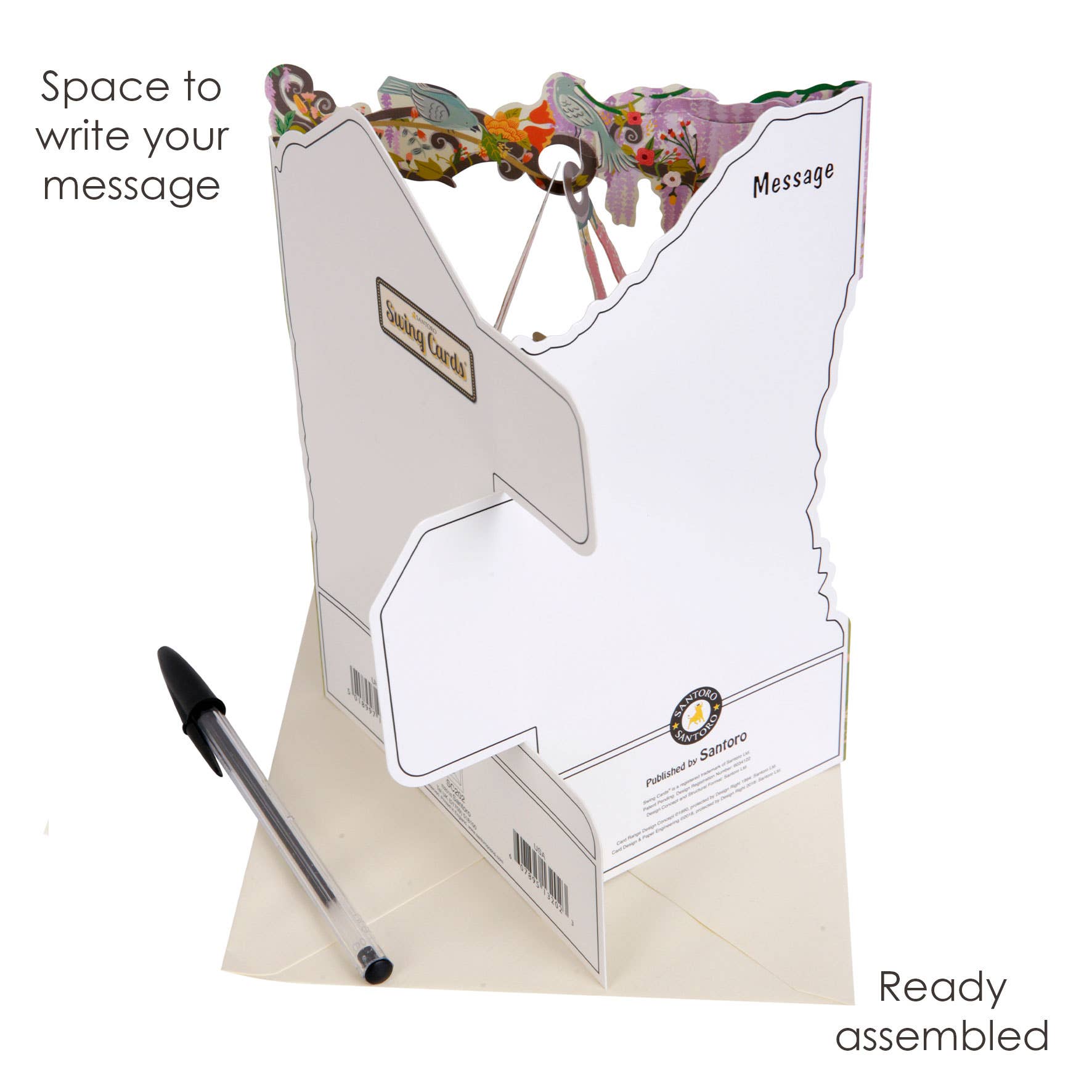 Santoro London – wholesale Everyday greeting card – Swing Cards -  Hanging Basket3