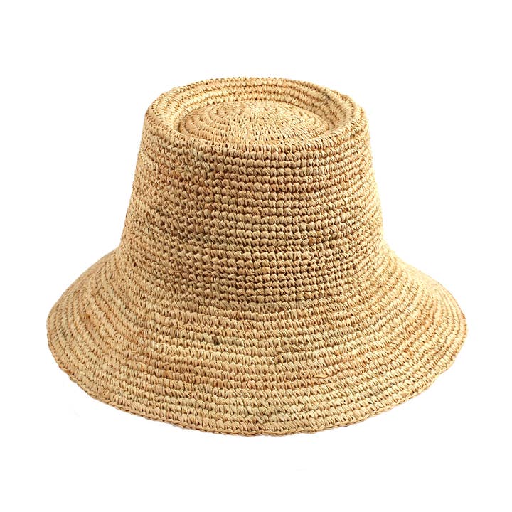 Raffia 3.5" Crochet Gambler Bucket 3148 Hat Spring for wholesale by Jeanne Simmons Accessories