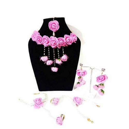 Pink Flower Jewellery for wholesale by Arihant Enterprises