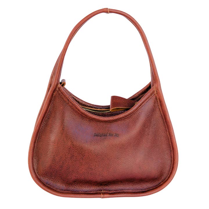 Designed For Joy - Wholesale Shoulder Bag - Women's - Leather Hobo Bag, Medium Size - The Abigail3
