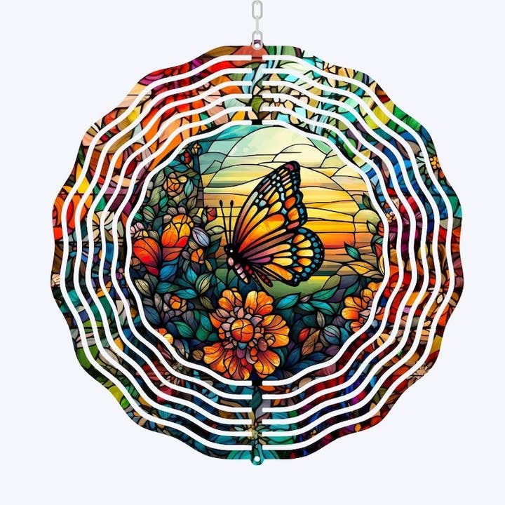 Girandola a forma di farfalla monarca, decorazione da giardino per la vendita all'ingrosso da parte di Uniquely Designed By Rebecca